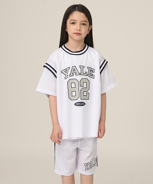 [예일키즈] 스포티 반팔 상하세트 A5M010_화이트 120